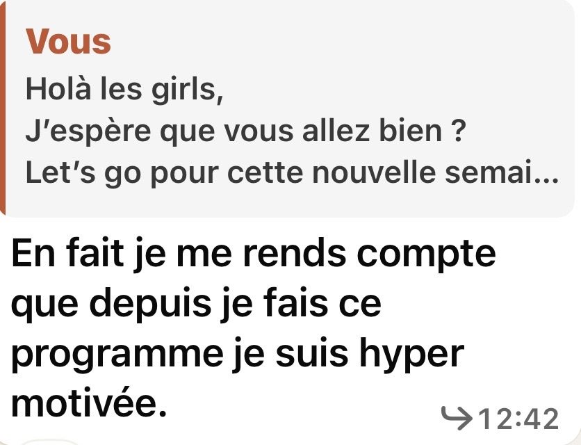 Échange avec une cliente