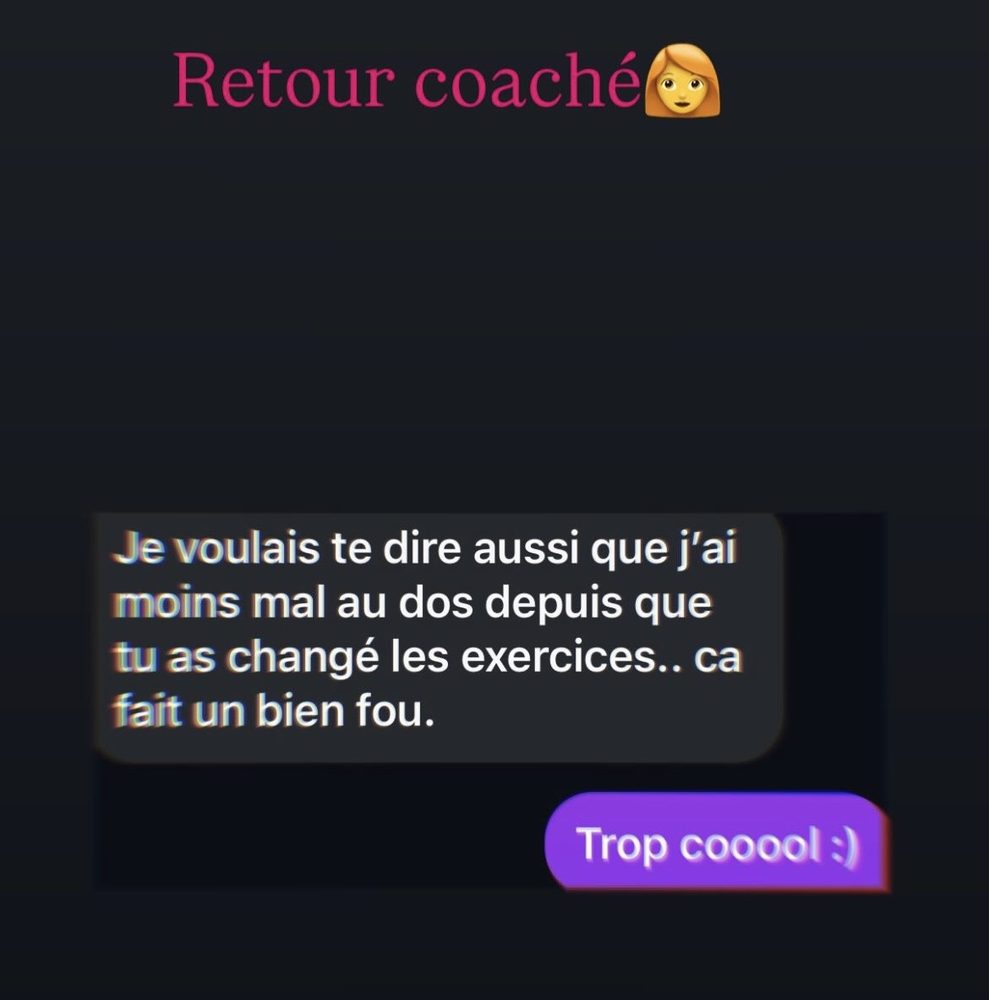 Retour d'une cliente
